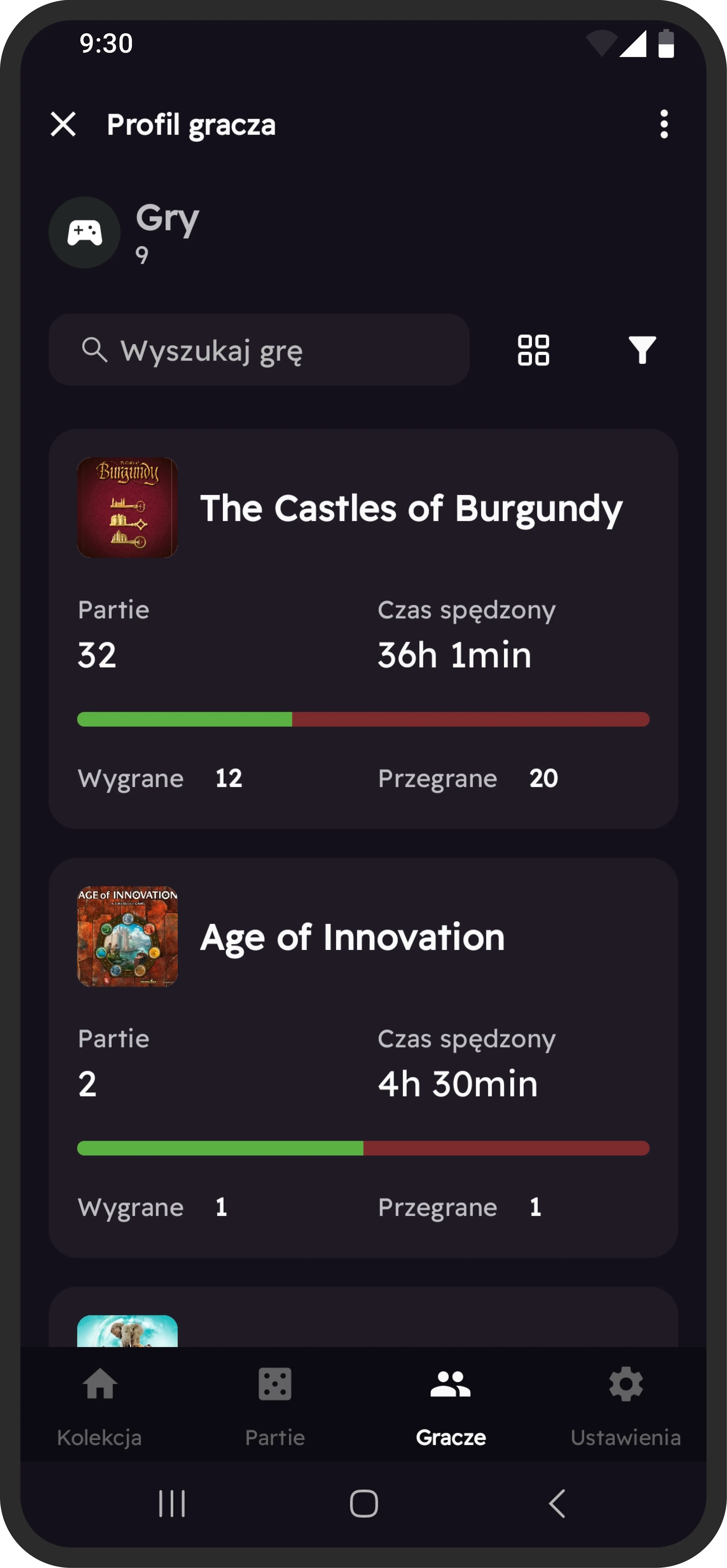 Zarządzanie kolekcją gier w aplikacji Tabloo